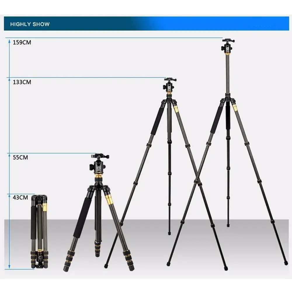 Оригинальный популярный QZSD Q999C профессиональная фотосъемка Портативный штатив