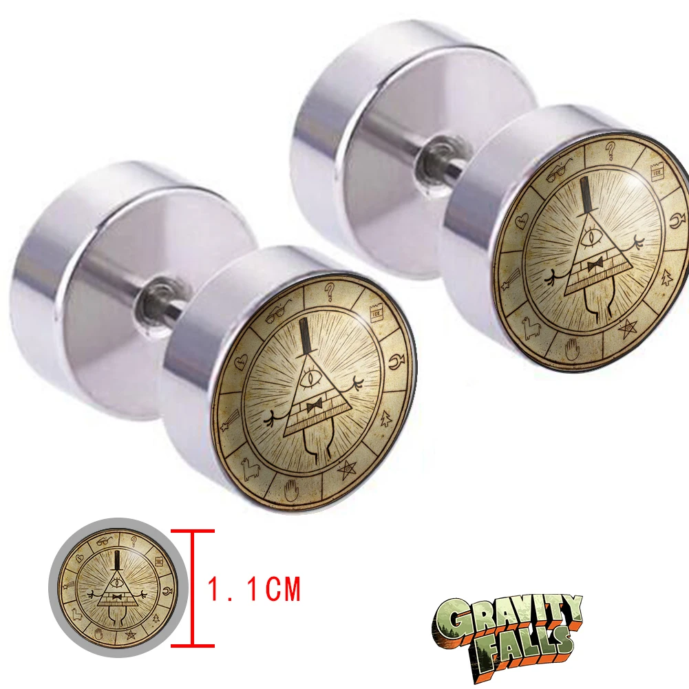 Suncomics фильм Гравитация Фолс модные уличные универальные серьги шпильки