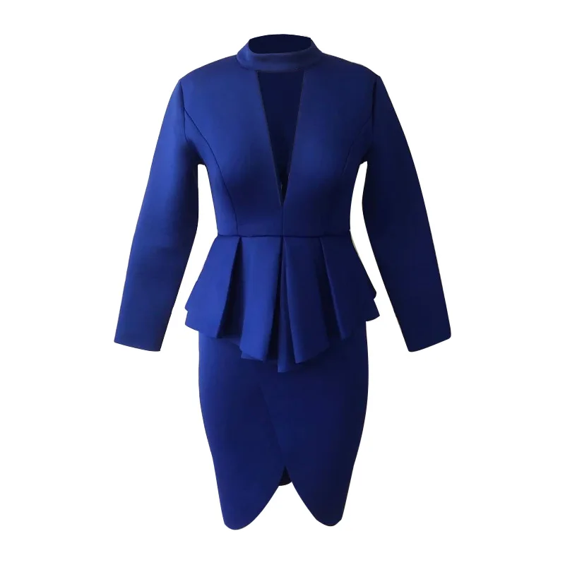 Женское платье элегантное сексуальное с длинным рукавом v-образным вырезом