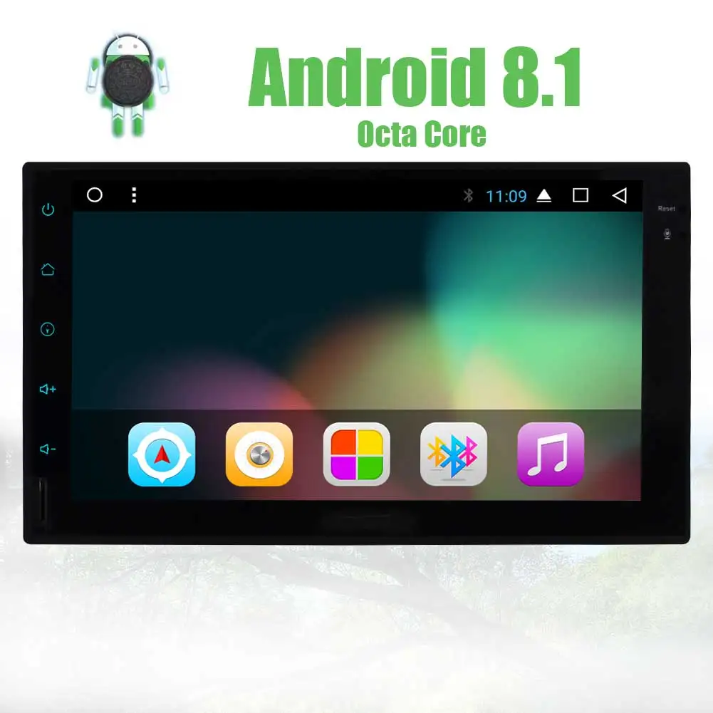 2 Din Android 8 0 Автомобиль Радио Стерео 1024*600 Универсальный Автомобильный плеер gps