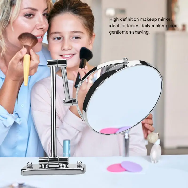 

8" Wall Mount Makeup Mirror Double Sided Swivel Mirror 3X Magnifying