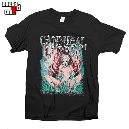 Cannibal Corpse дэт-метал группа червь кишащие Футболка с принтом летняя хлопковая
