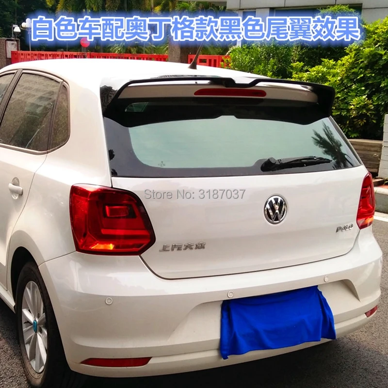 Для Volkswagen new Polo спойлер 2011-2015 ABS пластик Неокрашенный задний крыла багажника