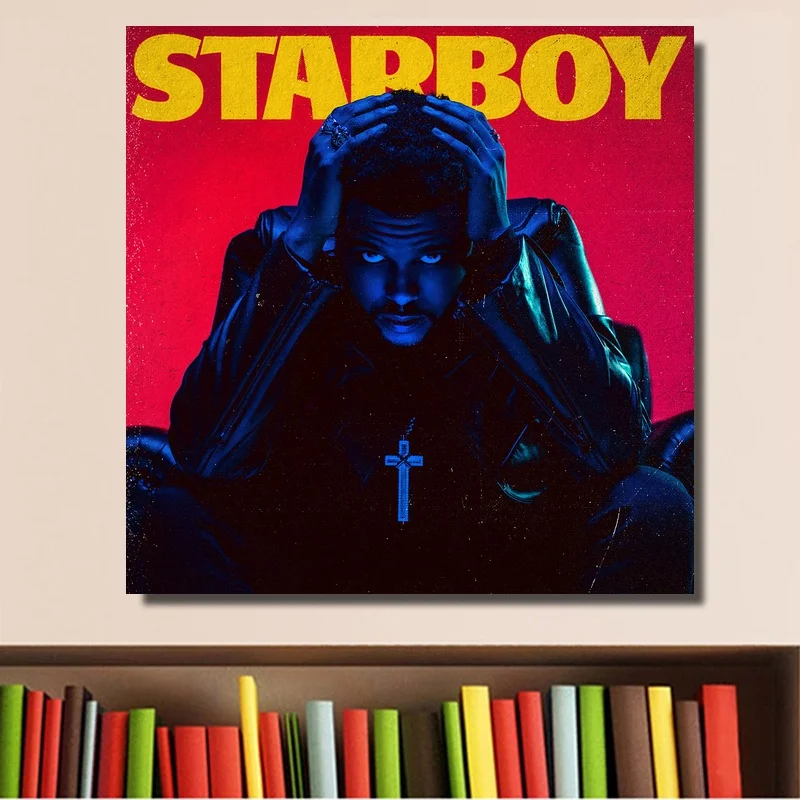 The Weeknd Starboy Music Cover постер печать на холсте домашний декор настенное искусство без