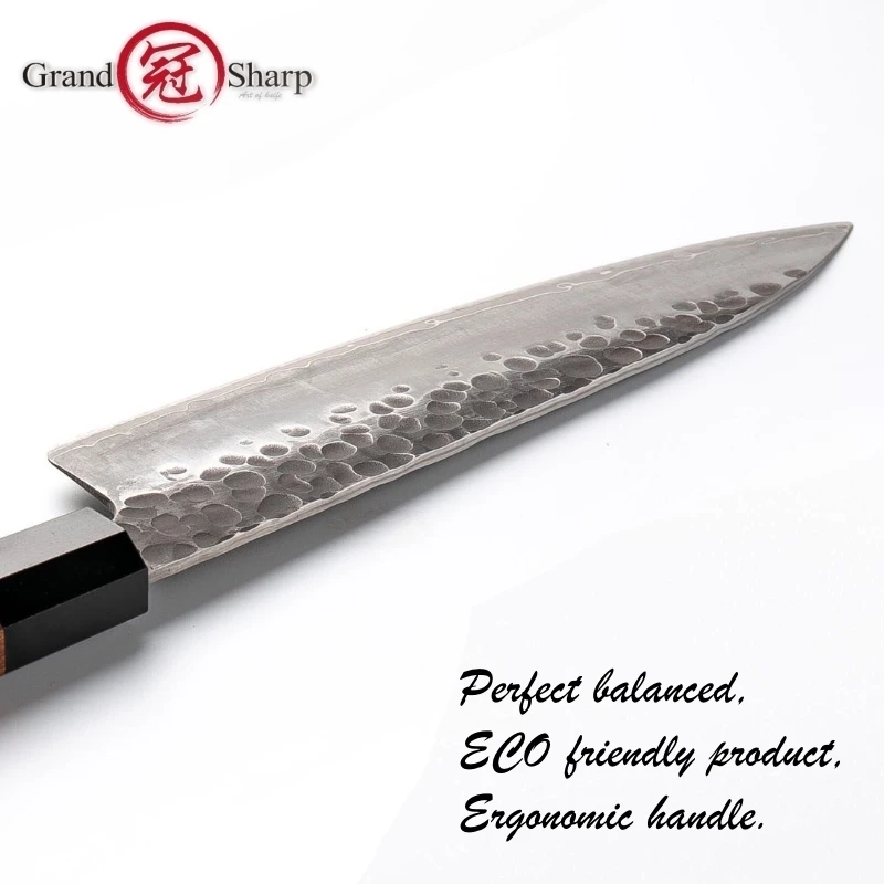 Grandsharp PRO инструменты, новинка, нож шеф-повара, 3 слоя, японский, AUS10, стали, экологически чистые кухонные ножи, натуральная деревянная ручка