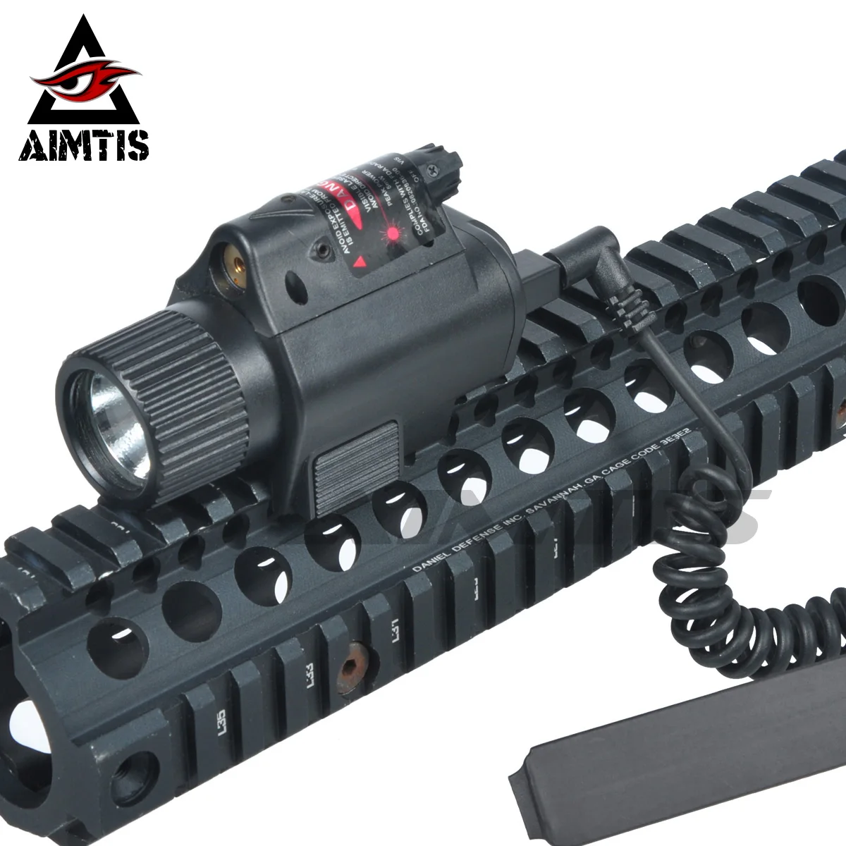 

Лазерный прицел AIMTIS Glock, для охоты, с быстросъемным креплением, тактический комбинированный Красный лазерный прицел, подходит для Glock 17 19 22 20 ...