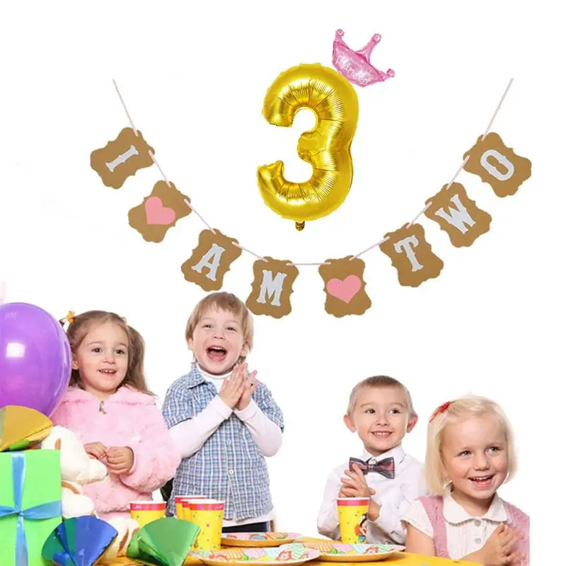 Золотой Фольга шары радуга 32 дюйма число Корона Свадебный шар вечерние украшения