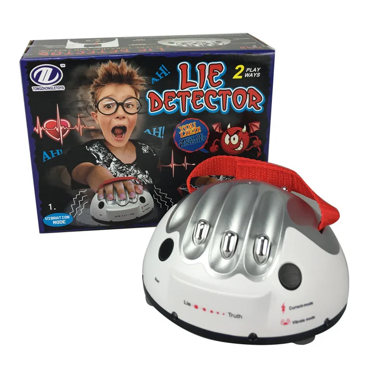 

2018 Novelty LED Light Electric Shocking Liar Game Interesting Lie Detector Entertainment Little Frightening Liar Shocking Game