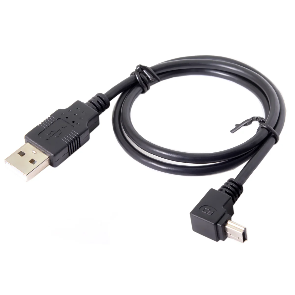 Zihan USB 2 0 A Тип папа до 90 градусов вверх Угловой Mini B 5pin кабель 50 см|Кабели передачи