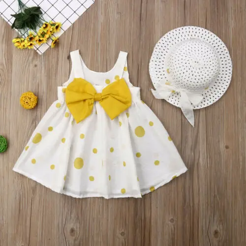 Girl Clothes Cute Baby Girls Toddler Princess Party Tutu Summer Cotton Polka Dot Soft Dress | Детская одежда и обувь