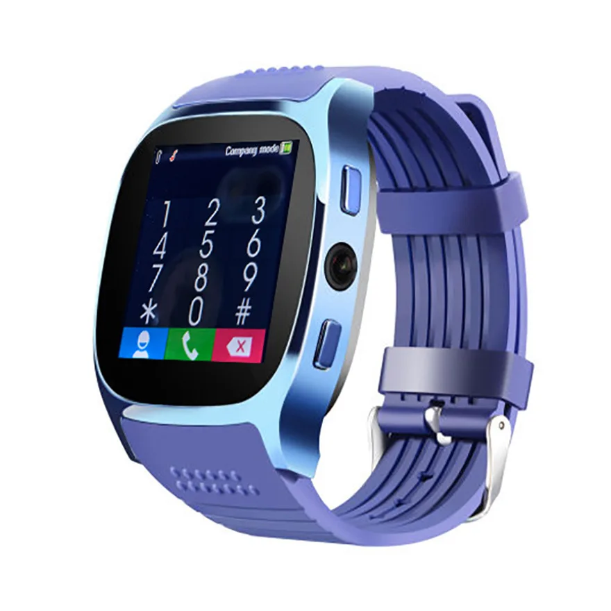 T8 Bluetooth умные часы Поддержка SIM TF карта с 0.3mp камера smartwatch спортивные наручные