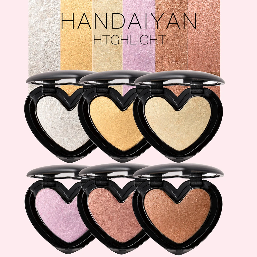 HANDAIYAN 6 цветов 3D Макияж для лица, хайлайтер бронзант, контур для макияжа Shimmer Brighten Highlighting консилер Косметика TSLM1