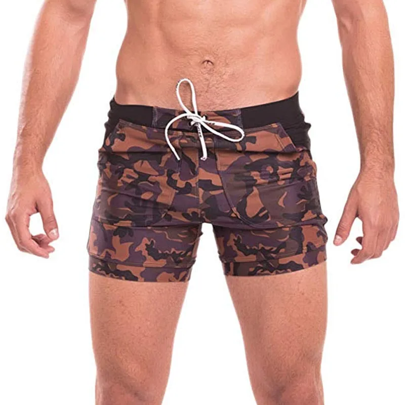 ITFABS Sexy Camo Swimsuit Swimwear for Men maillot de bain Mens Swim Briefs Beach Shorts Swimming Trunks Zwembroek Heren Mayo | Спорт и