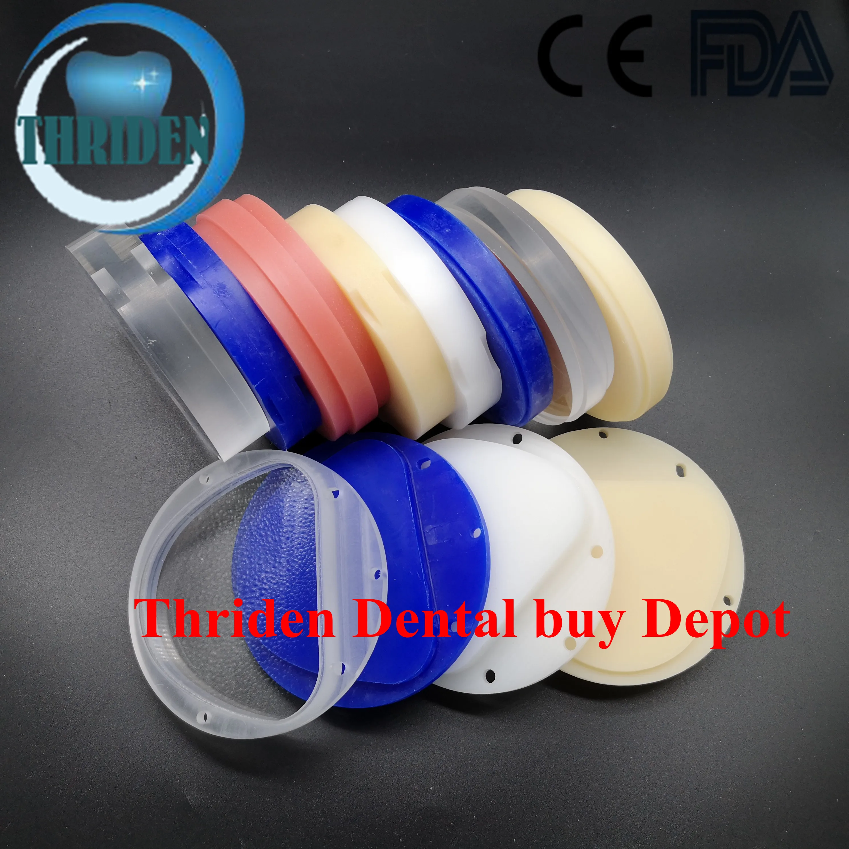 5 шт./лот 98*16 мм Dental PMMA диск для временной короны A0 A1 A2 A3 B1 BL розовый и прозрачный CAD