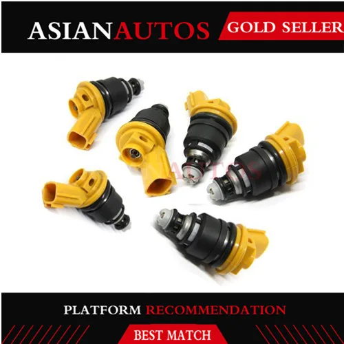 

6x 16600-RR543 555cc Fuel Injector NozzleFor Nissan Skyline R33 GTS-t S2-ECR33 GTS-t S1-ECR33 Silvia S14 Fairlady Z32 SR20DET