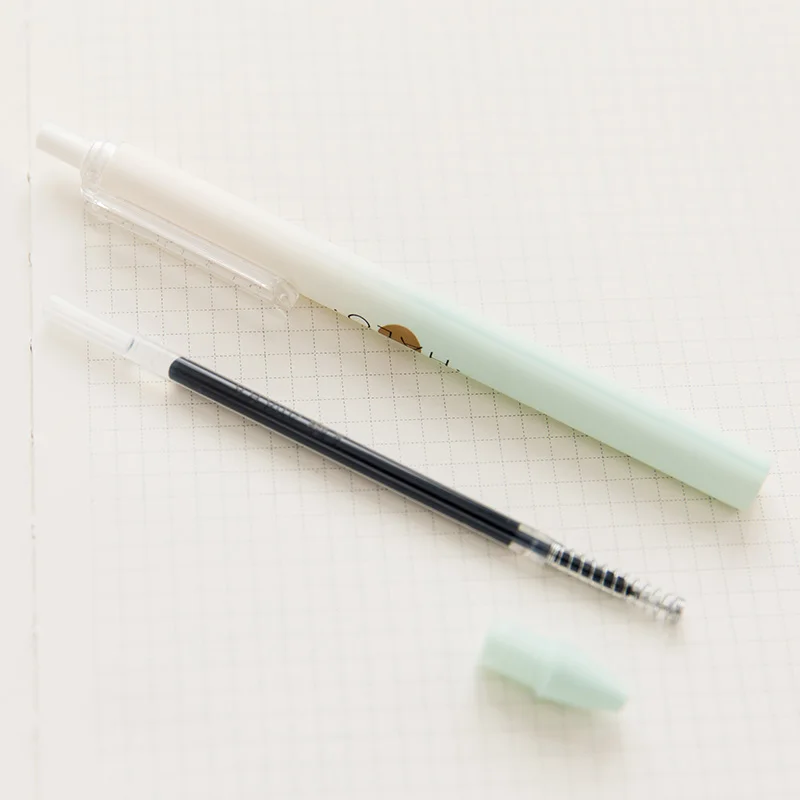 10PCS Press Neutral Pen 0.5mm Replaceable Core Student's Stationery with Signature Gel Pens Kawaii School Supplies | Канцтовары для