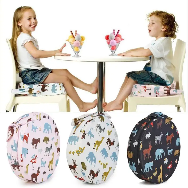 

Anti-skid Kids Dining Chair Cushion Baby Round Detachable Pram Chair Booster Seats Removable Inafnt Hight Increased Chair Pad