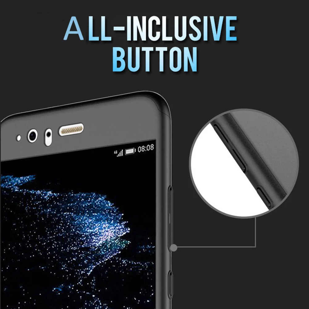 KINBOM для Honor 8 9 lite 360 градусов защитный чехол телефона huawei P20 P20pro P9 P10lite P10Plus полное
