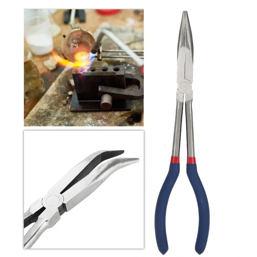 Gold Melting Anti-rust Steel Material Furnace Clamp Pliers Pot Foundry Cucible Tongs for Jewelry Casting Tool c | Украшения и