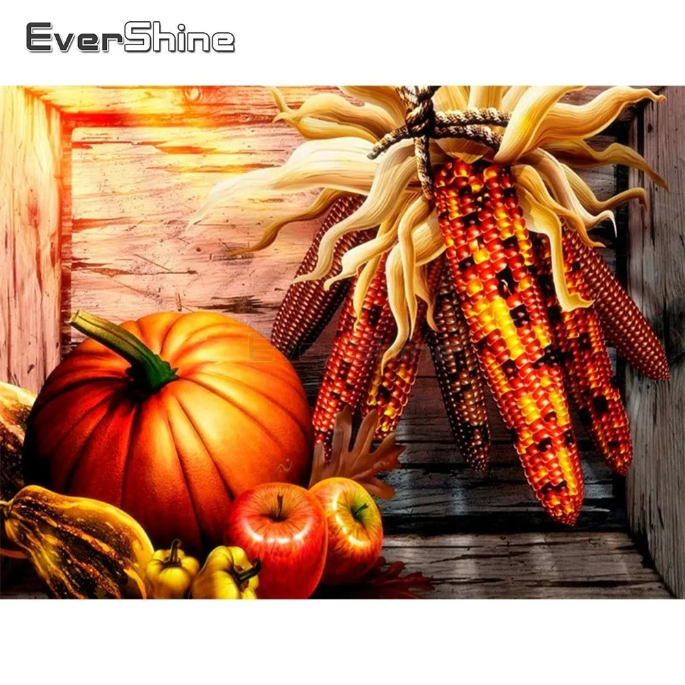 EverShine 5D DIY Diamond Painting Full Drill Square Scenery Cross Stitch Embroidery Pumpkin Picture Of Rhinestones Sale|Алмазная
