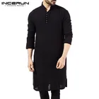 Новинка 2021, мужская рубашка с длинным рукавом, Исламская сорочка, элегантный кафтан, Пакистанская Мужская индийская одежда, мусульманская Aaudi