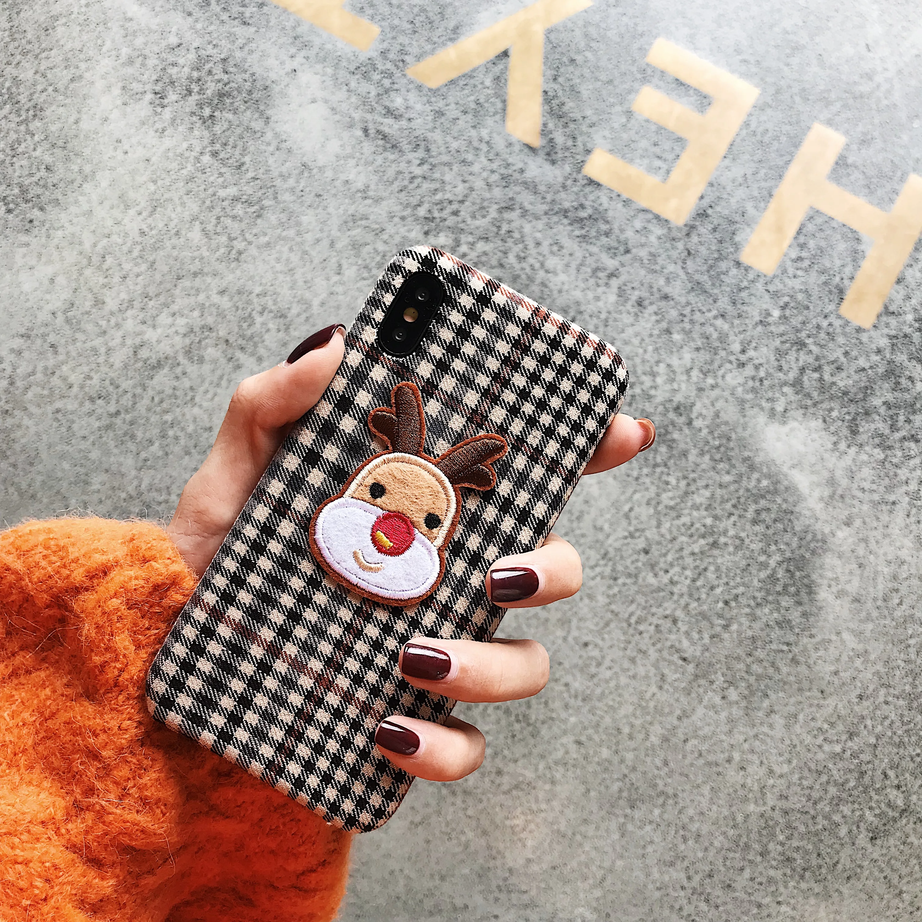 Телефон чехол для iPhone 6 6s 7 8 Plus X XR XS Max милый мультфильм Рождество Санта Клаус Лось