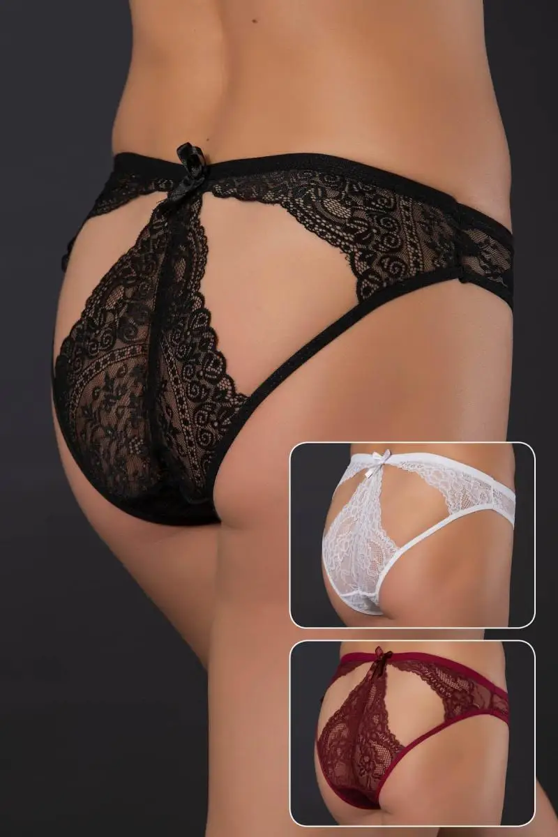 Black Pearl 3'lü Lacy Panties |