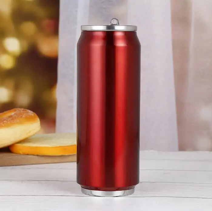 20pcs 11oz 17oz Soda Cans Straws Cups Thermos Flask Double Walled Stainless Steel Vacuum Insulated mugs with Flip up Straw | Дом и сад