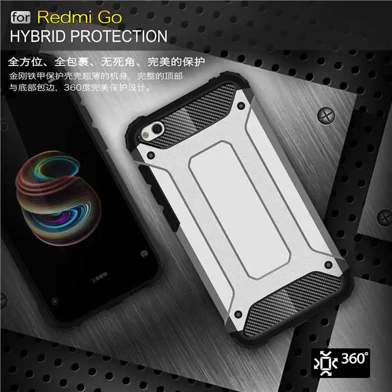 Ударопрочный чехол Mokoemi для Xiaomi Redmi Go железная броня мобильного телефона |