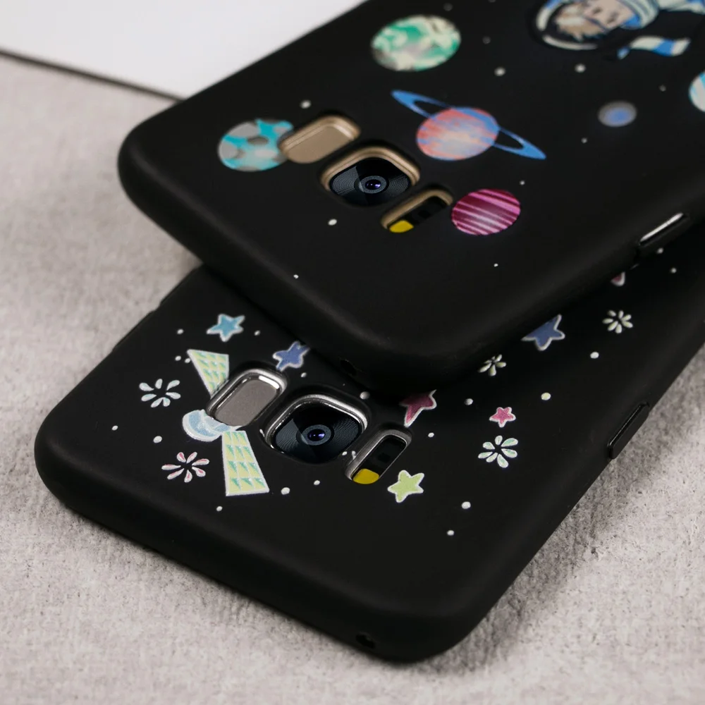 CASEIER тисненый чехол для Samsung Galaxy S6 S7 edge матовый мягкий TPU телефона S8 Plus Note 8