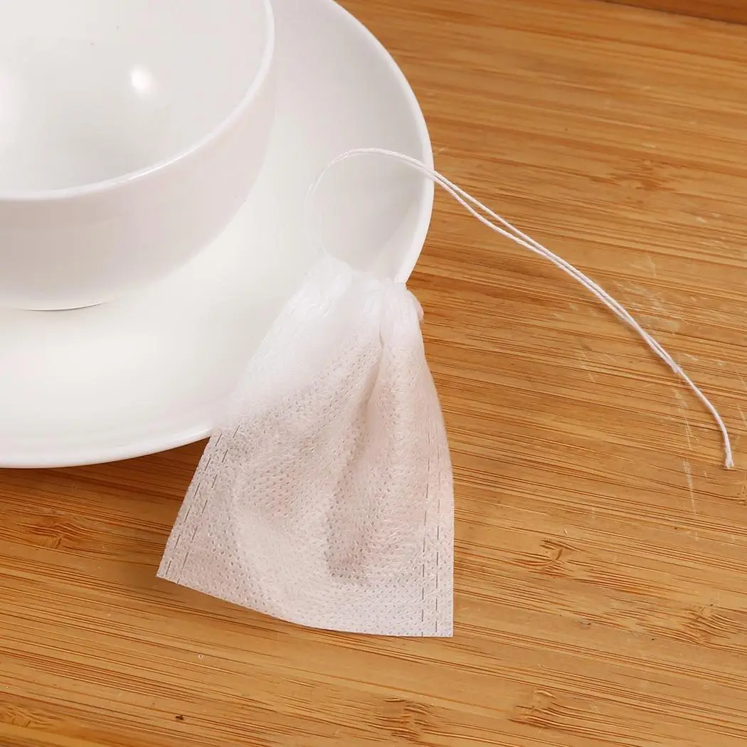 Filter Drawstring easy Kitchen use 100Pcs Soup Reusable Spice Herb clean and Pack to Pouch Bags Supplies of | Дом и сад