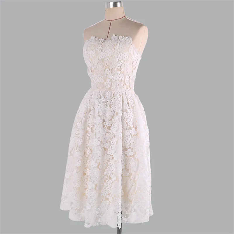 Женское мини платье с открытой спиной элегантное вечернее без бретелек