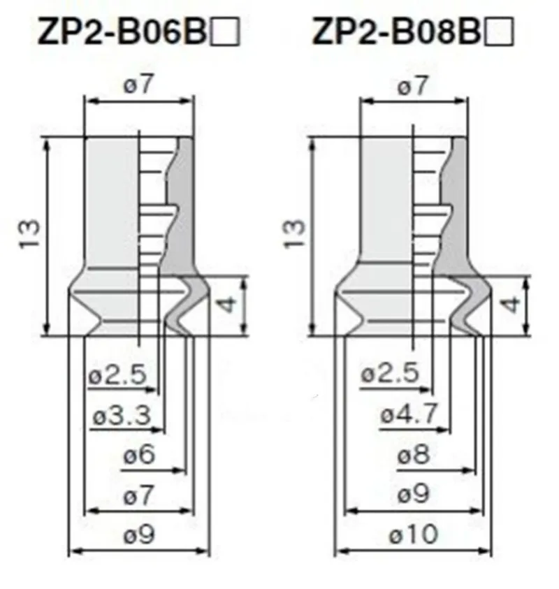 

Pneumatic chuck vacuum chuck organ type double nozzle ZP2-B08BS ZP2-TB06BN