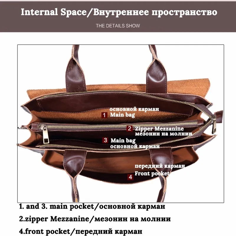 Новая брендовая повседневная мужская кожаная сумка портфель мессенджер Crazy Horse