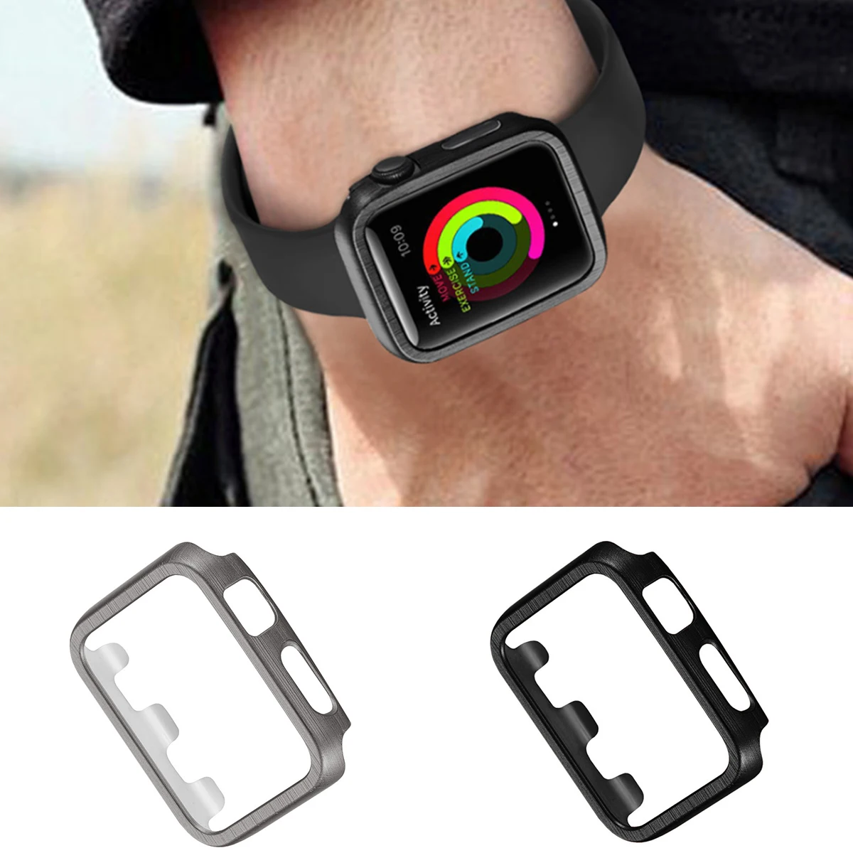 Ультратонкий чехол SOONHUA из углеродного волокна для Apple Watch Series 4 3 2 1 iWatch 38 42