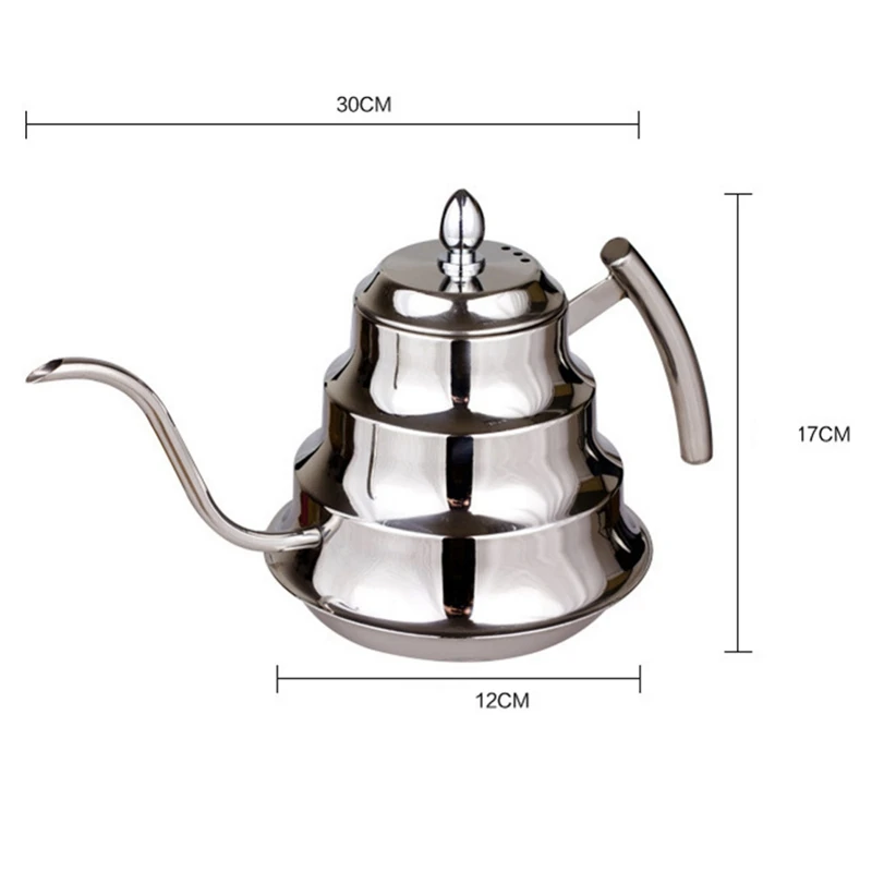 

Gooseneck kettles Stainless Steel Coffee Drip Gooseneck Kettle Teapot Kettle Tea Maker Bottle Kitchen Spout Kettle Tea Pot 1.2L
