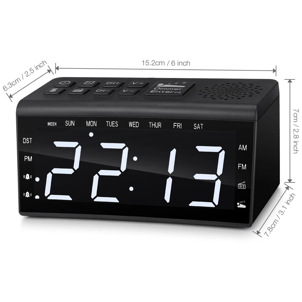 2019 цифровые радиочасы двойные сигналы Повтор температуры дневное время с
