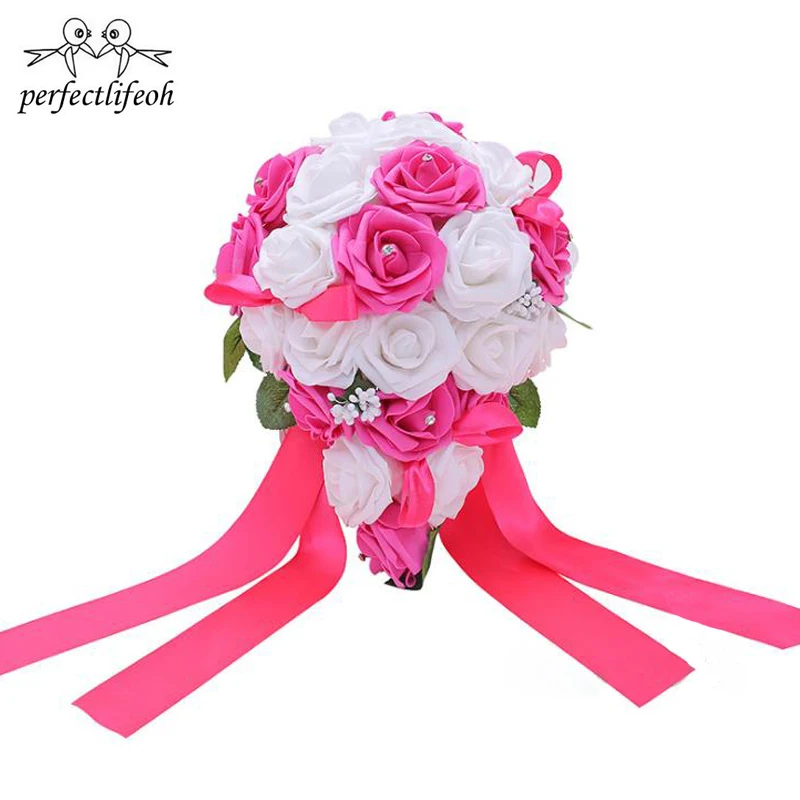 Лидер продаж свадебные букеты с кристаллами для подружки невесты искусственные