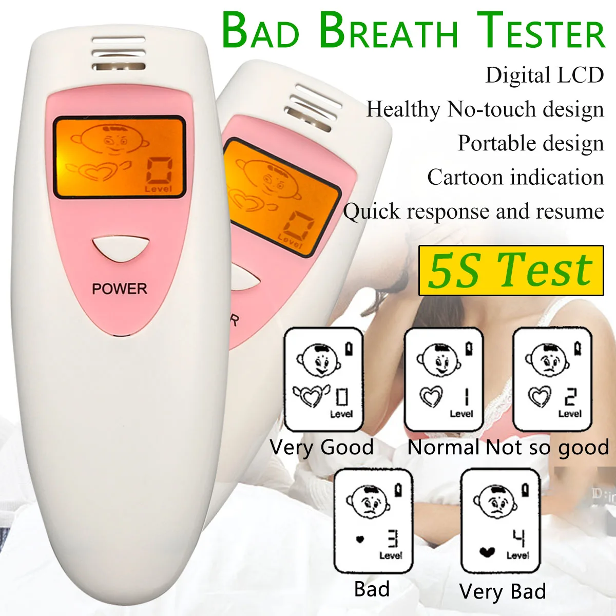 

Portable Bad Breathe Smell Check Halitosis Detection Tool Anti Oral Odour Test Hygiene Condition Tester Successful Dating Kit