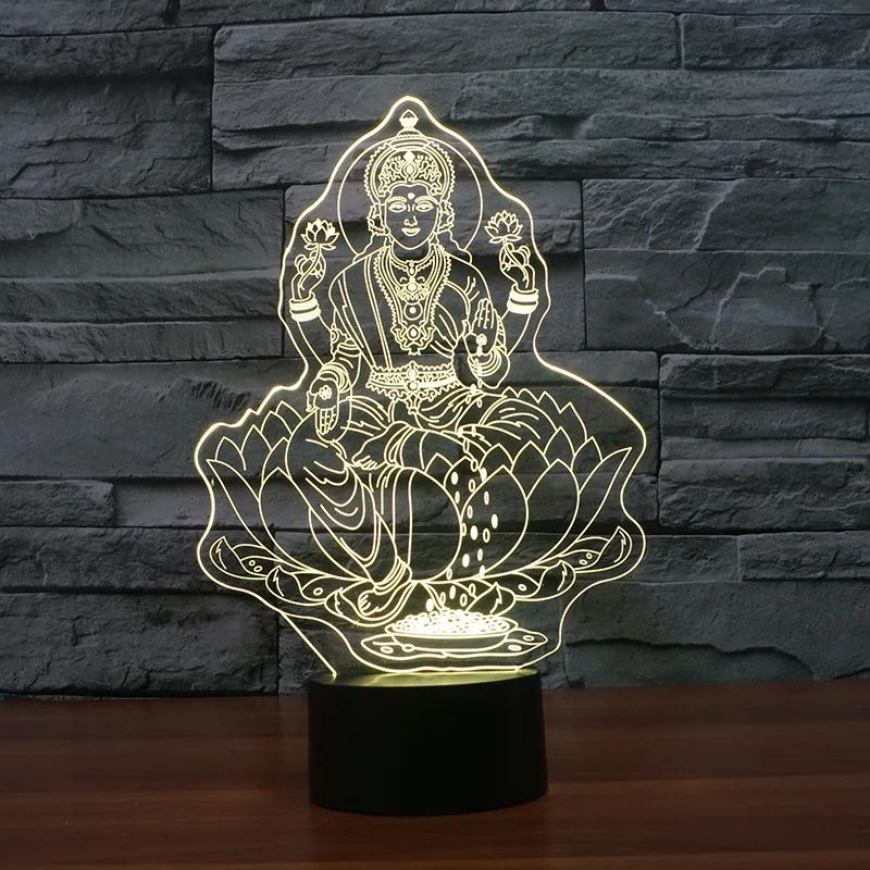 Tereo зрение окружающая 3d-лампа красочный сенсорный контролируемый 3d слон подарок