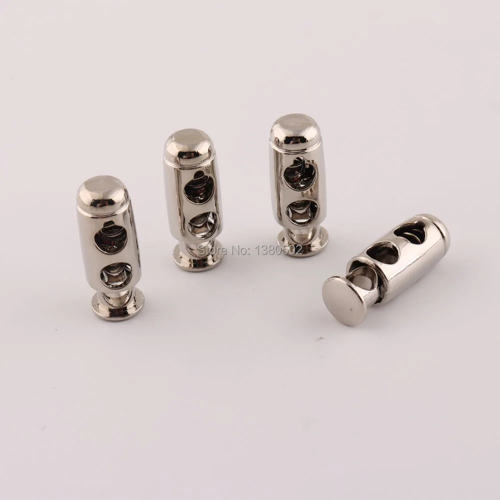 10pcs/lot Cord End Adjuster Double Barrel Lock 24mm Metal Paracord Toggle Locks for hat backpack Garment accessories | Дом и сад