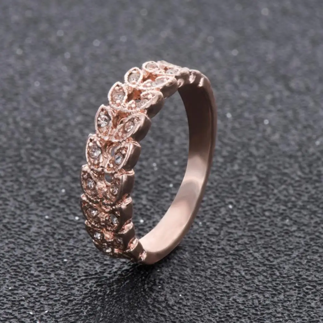 Циркон вечерние Роза Сталь Jewelry Обручение золото и т. д. Свадебные Для женщин