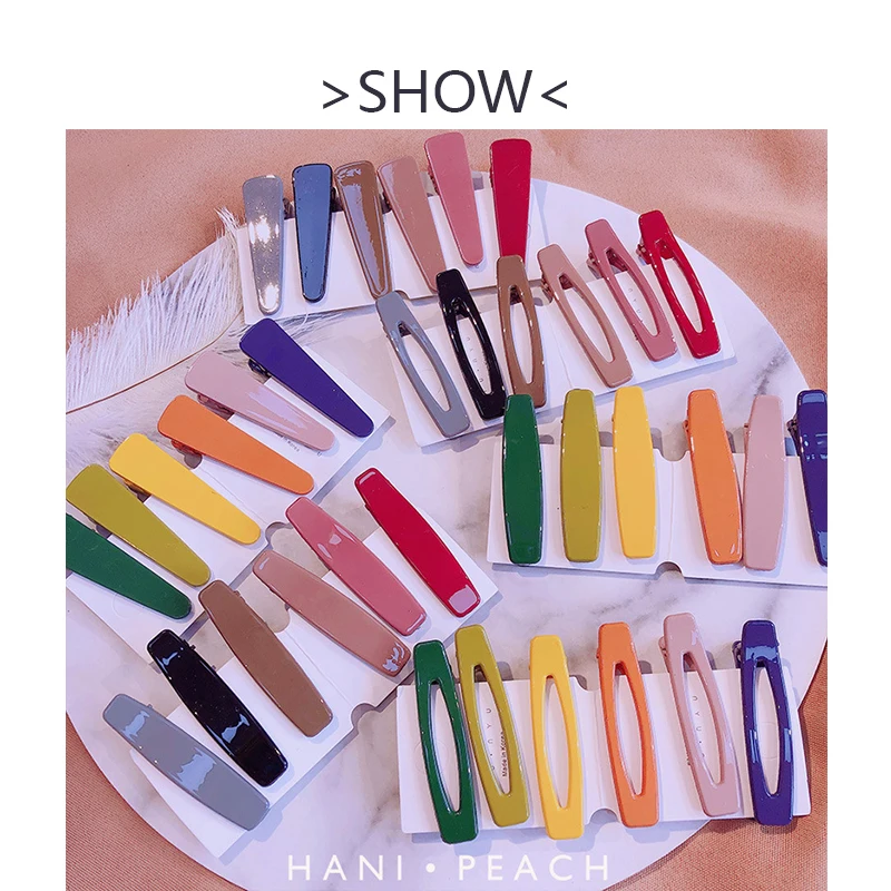

Hot Sale 1PC Hollow Out Beautiful Unique Simple Candy Color Girls Hair Clips Wedding Party Acrylic Hair Accessories Gifts