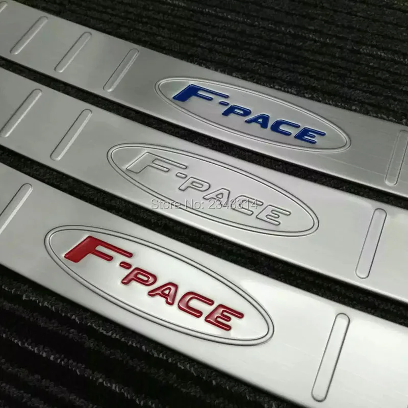 Для Jaguar F-PACE 2017-2019 нержавеющая внешняя накладка на ступеньку внешний задний