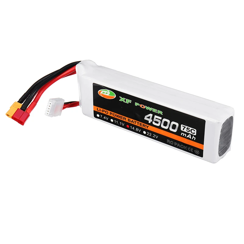 Lipo аккумулятор XF Power 14 8 в 4500 мА/ч 75C с разъемом T/XT60 для Skyhunter RC самолет Мультикоптер