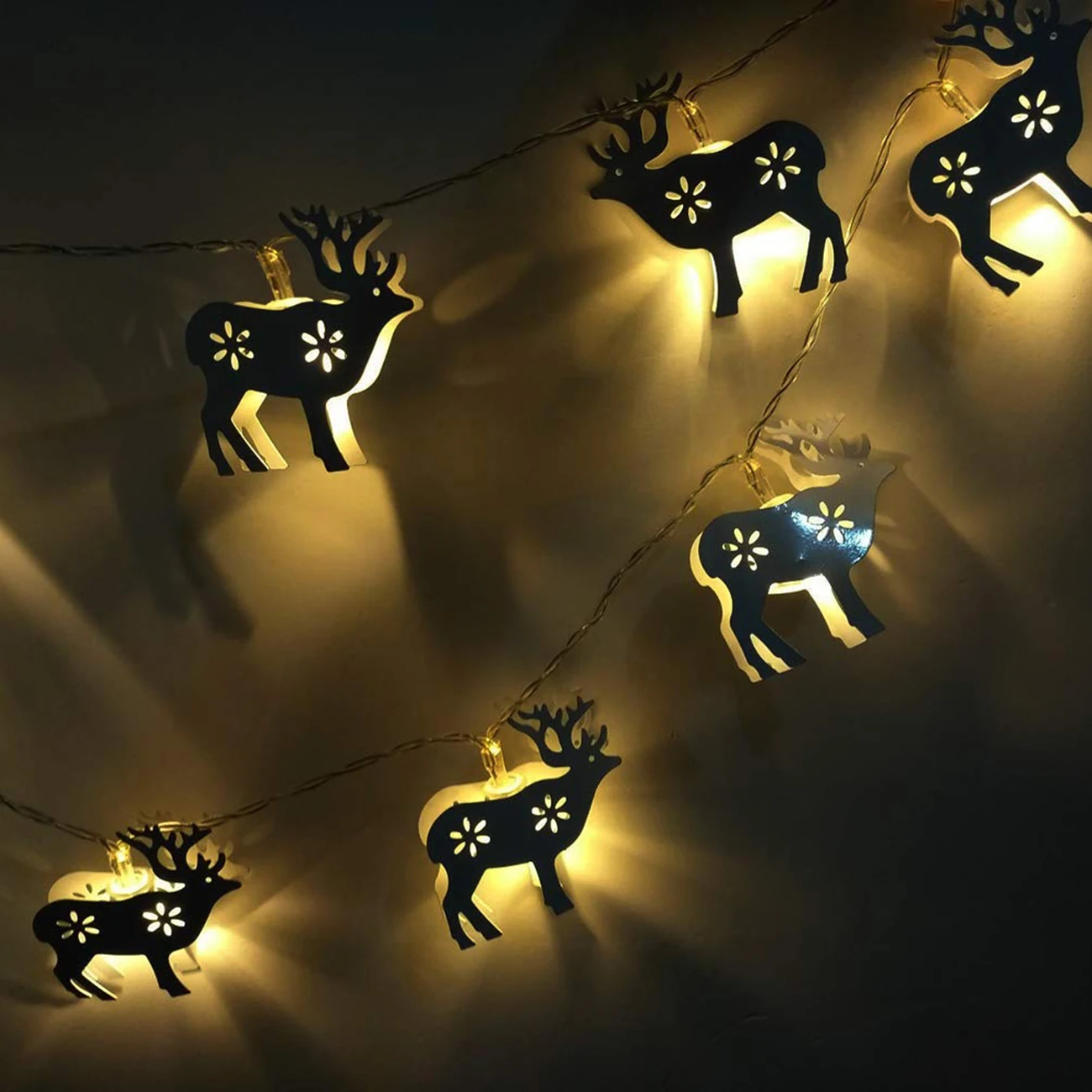 Deer LED Light String 7.2 Feet 20 Metal Battery Operation Fairy Christmas Indoor Outdoor Decoration Wedding Famil | Освещение