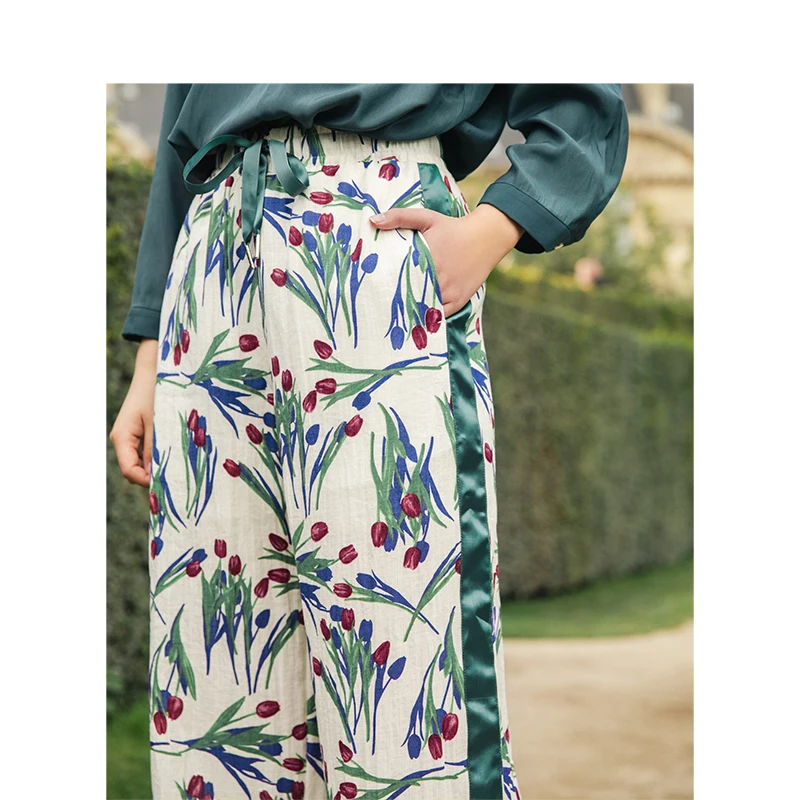 INMAN Spring High Waist Slim Literary Retro Holiday Style Casual Women Loose Pants | Женская одежда