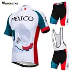 Weimostar Мексиканская команда Велоспорт Джерси комплект Летняя мужская одежда для велоспорта гоночная велосипедная одежда дышащий горный велосипед Джерси костюм