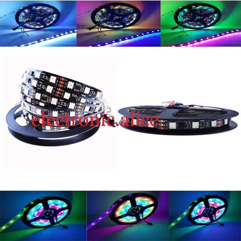 WS2811 5050 RGB Светодиодная лента 1 м 5 150 300 450 светодиодов адресуемых DC12V