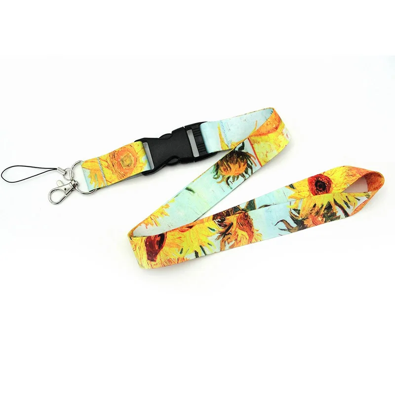 Новый 1 шт. Ван Гог картина искусство ремешок шеи ключевой ремень для ключей
